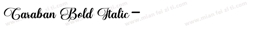 Caraban Bold Italic字体转换